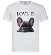 Чоловіча футболка Love is frenchie Білий фото