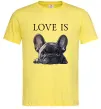 Чоловіча футболка Love is frenchie Лимонний фото