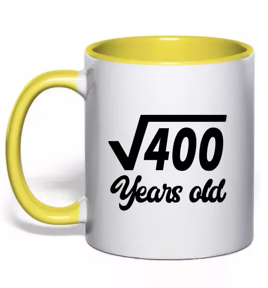 Чашка с цветной ручкой Корінь з 400 years old Солнечно желтый фото