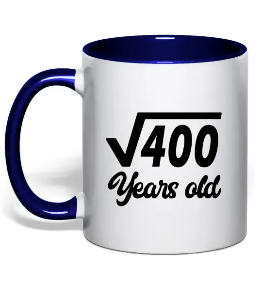 Чашка с цветной ручкой Корінь з 400 years old Глубокий темно-синий фото