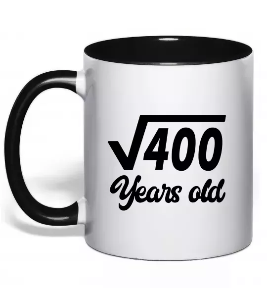 Чашка с цветной ручкой Корінь з 400 years old Черный фото
