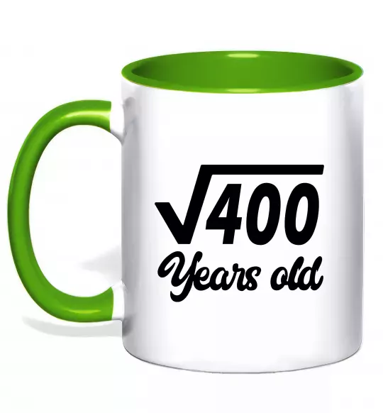Чашка с цветной ручкой Корінь з 400 years old Зеленый фото