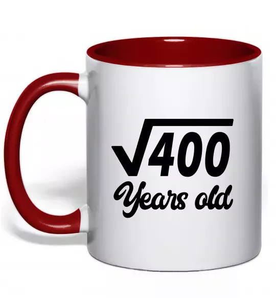 Чашка с цветной ручкой Корінь з 400 years old Красный фото