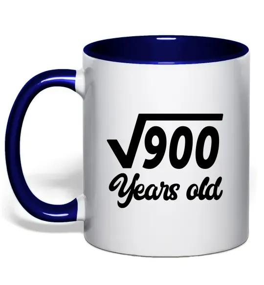 Чашка с цветной ручкой Корінь з 900 years old Глубокий темно-синий фото