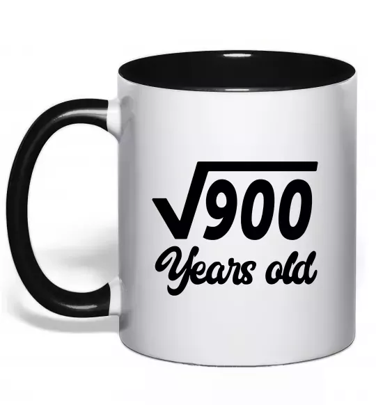 Чашка с цветной ручкой Корінь з 900 years old Черный фото