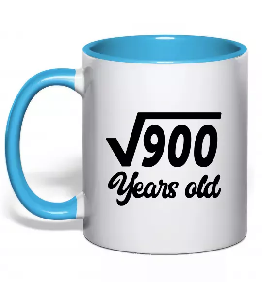 Чашка с цветной ручкой Корінь з 900 years old Голубой фото