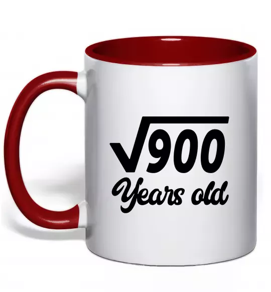 Чашка с цветной ручкой Корінь з 900 years old Красный фото