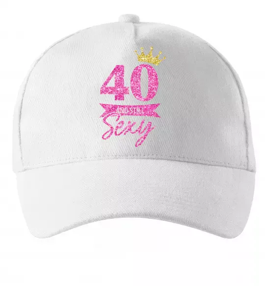 Кепка 40 and still sexy Белый фото