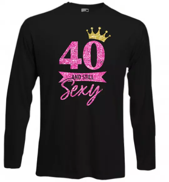 Лонгслив 40 and still sexy Черный фото