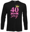 Лонгслив 40 and still sexy Черный фото