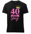 Чоловіча преміум футболка 40 and still sexy Чорний фото