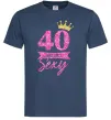 Мужская футболка 40 and still sexy Темно-синий фото