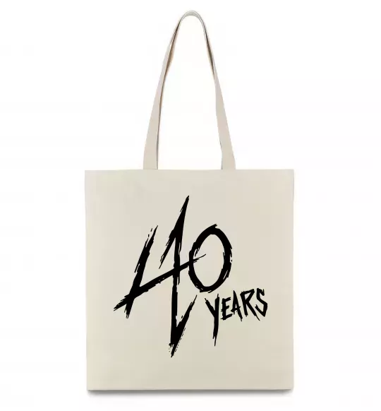 Еко-сумка 40 years Бежевий фото