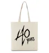 Еко-сумка 40 years Бежевий фото
