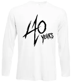 Лонгслив 40 years Белый фото