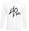 Лонгслів 40 years Білий фото