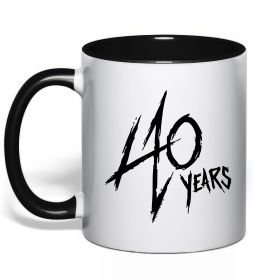 Чашка з кольоровою ручкою 40 years