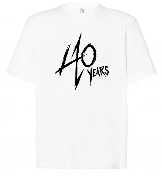 Футболка Оверсайз 40 years Белый фото