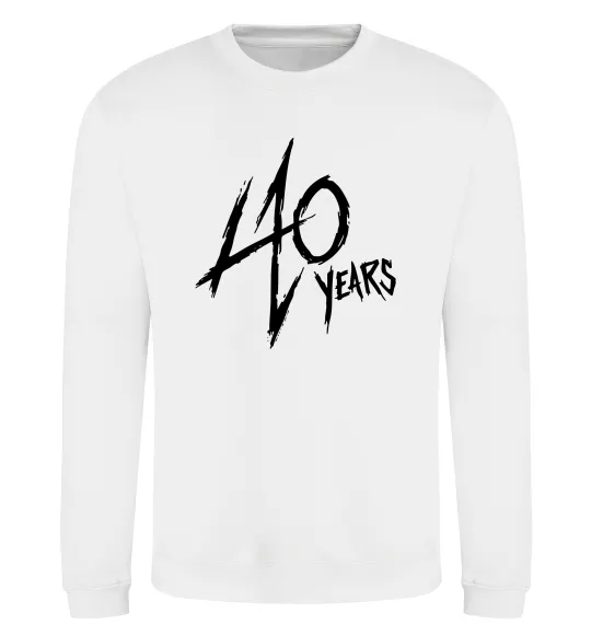 Свитшот 40 years Белый фото