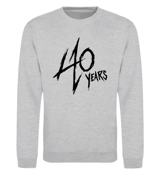 Свитшот 40 years Серый меланж фото