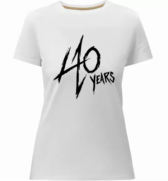 Женская премиум футболка 40 years Белый фото