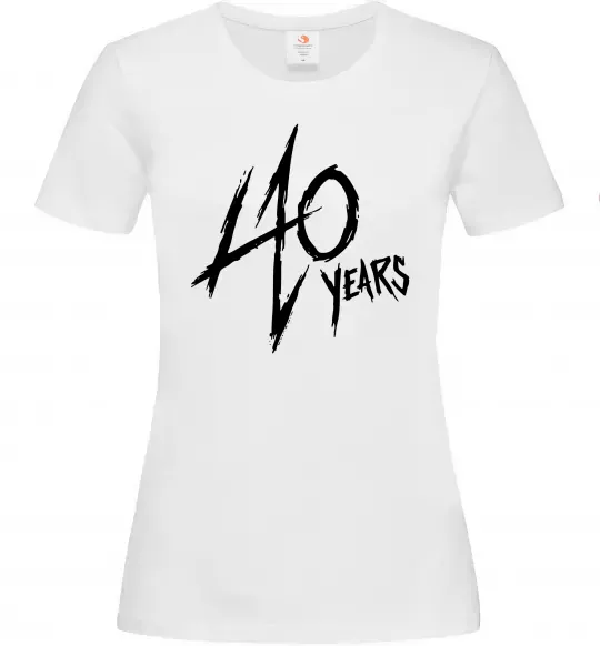 Женская футболка 40 years Белый фото