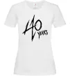 Женская футболка 40 years Белый фото