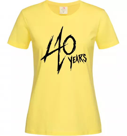 Женская футболка 40 years Лимонный фото