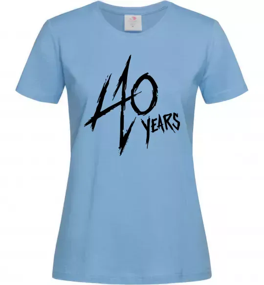Женская футболка 40 years Голубой фото