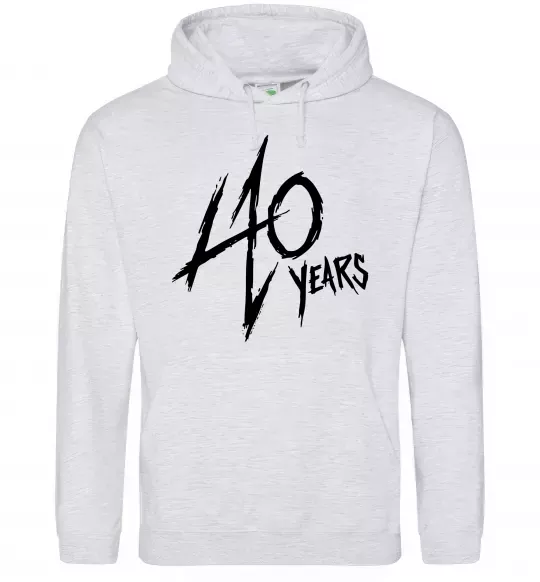 Чоловіча толстовка (худі) 40 years Сірий меланж фото