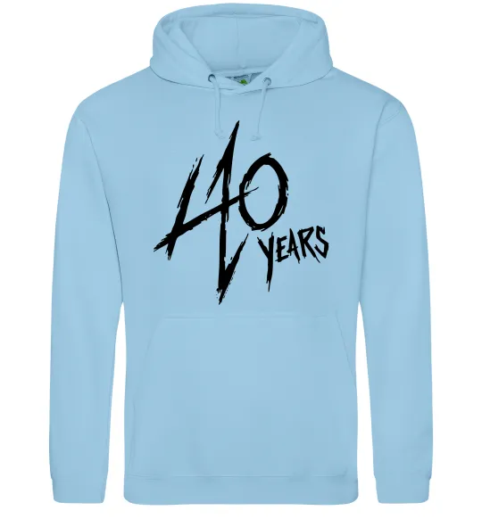 Мужская толстовка (худи) 40 years Голубой фото
