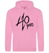 Женская толстовка (худи) 40 years Розовый фото