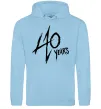 Женская толстовка (худи) 40 years Голубой фото