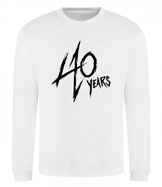 Світшот 40 years Білий фото