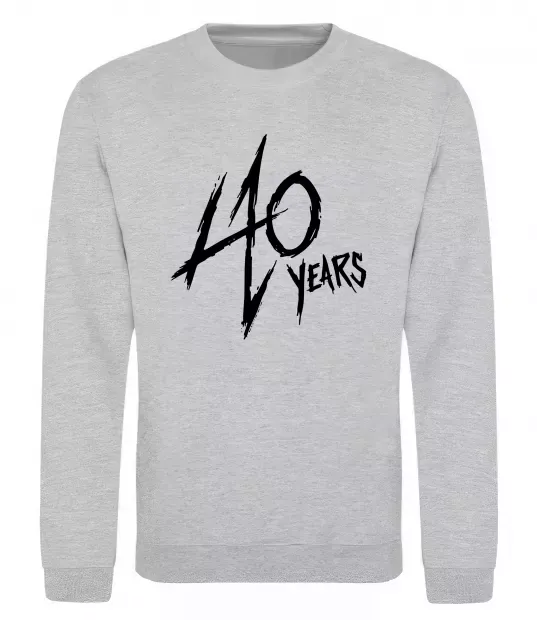 Світшот 40 years Сірий меланж фото