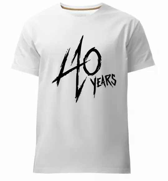 Чоловіча преміум футболка 40 years Білий фото