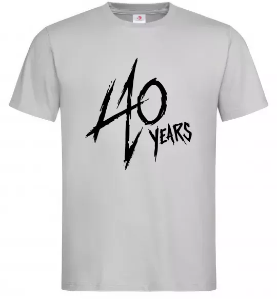Мужская футболка 40 years Серый фото