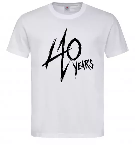 Мужская футболка 40 years Белый фото