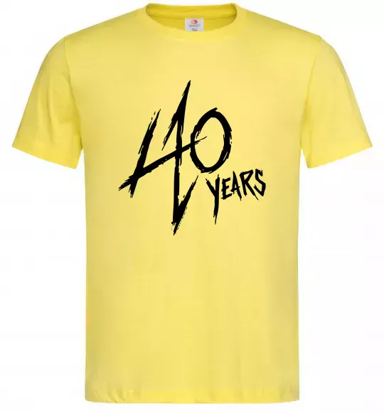 Мужская футболка 40 years Лимонный фото