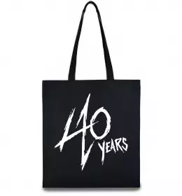 Эко-сумка Officially 40 years Черный фото