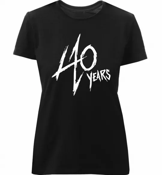 Женская премиум футболка 40 years Черный фото