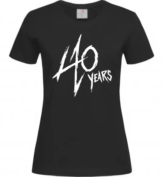 Женская футболка 40 years Черный фото