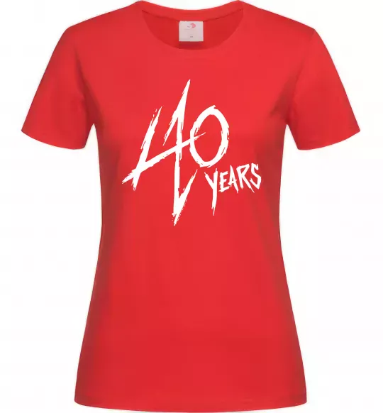 Женская футболка 40 years Красный фото
