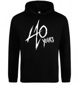 Женская толстовка (худи) 40 years Черный фото