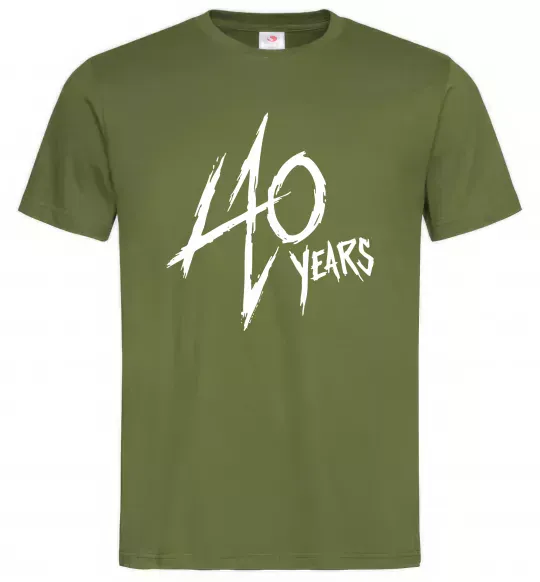 Мужская футболка 40 years Оливковый фото