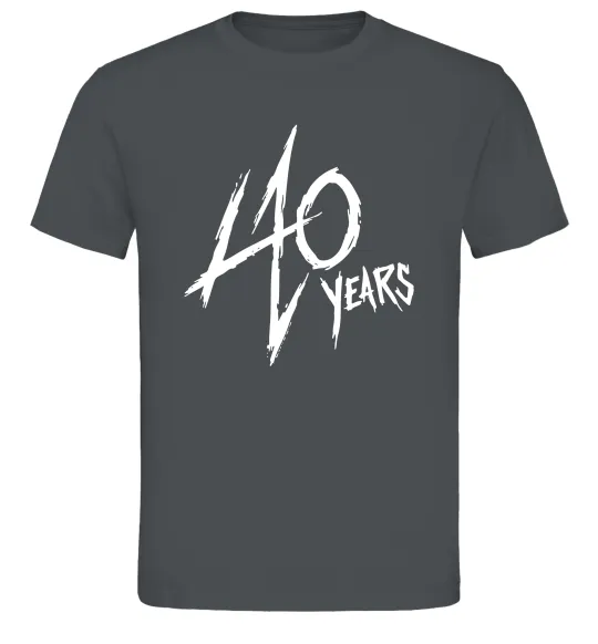 Мужская футболка 40 years Графит фото