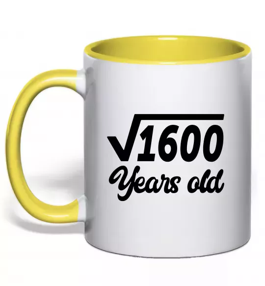 Чашка с цветной ручкой Корінь з 1600 years old Солнечно желтый фото