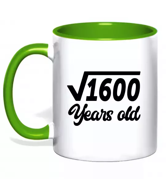 Чашка с цветной ручкой Корінь з 1600 years old Зеленый фото