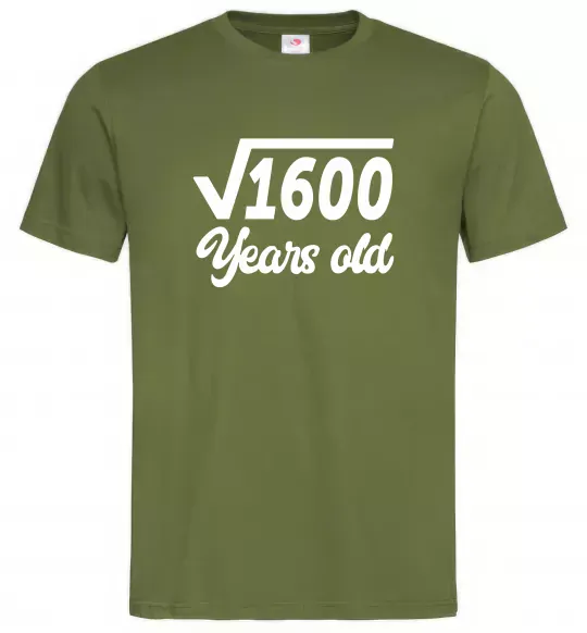 Мужская футболка Корінь з 1600 years old Оливковый фото