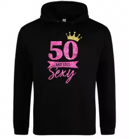 Чоловіча толстовка (худі) 50 and still sexy Чорний фото